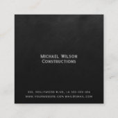 Professioneel elegant, modern, eenvoudig, minimali vierkante visitekaartje (Achterkant)