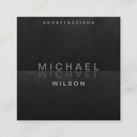 Professioneel elegant, modern, eenvoudig, minimali vierkante visitekaartje (Voorkant)