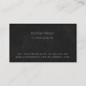 Professioneel elegant modern, eenvoudig minimalist visitekaartje (Achterkant)