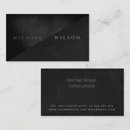 Professioneel elegant modern, eenvoudig minimalist visitekaartje (Voorkant / Achterkant)