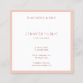 Professioneel Elegant Modern Eenvoudig Sjabloon On Vierkante Visitekaartje (Achterkant)