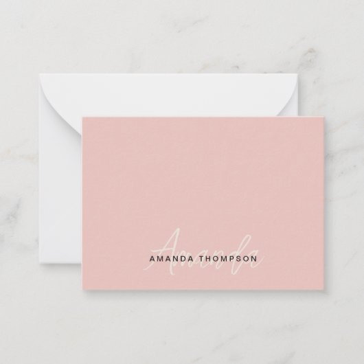 Professioneel Elegant Modern Gepersonaliseerd met  Notitiekaartje (Voorkant)