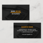 Professioneel elegant modern grijs accountant visitekaartje (Voorkant / Achterkant)