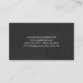 Professioneel elegant modern grijs stijlvol visitekaartje (Achterkant)