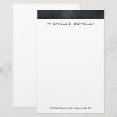 Professioneel elegant modern grijs wit minimalisti briefpapier (Voorkant / Achterkant)