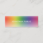 Professioneel Elegant Modern Kleurrijk Eenvoudig Mini Visitekaartje (Voorkant)