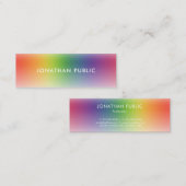 Professioneel Elegant Modern Kleurrijk Eenvoudig Mini Visitekaartje (Voorkant / Achterkant)