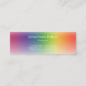 Professioneel Elegant Modern Kleurrijk Eenvoudig Mini Visitekaartje (Achterkant)
