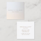 Professioneel Elegant Modern Lichtgevend Zilver Vierkante Visitekaartje (Voorkant / Achterkant)