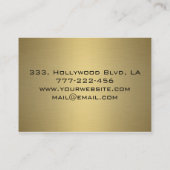 Professioneel elegant modern luxe goud visitekaartje (Achterkant)