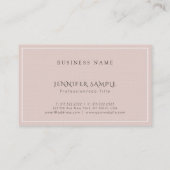 Professioneel Elegant Modern Luxe Premium Linnen Visitekaartje (Achterkant)