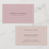 Professioneel Elegant Modern Luxe Premium Linnen Visitekaartje (Voorkant / Achterkant)