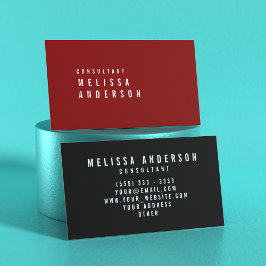 Professioneel Elegant Modern Minimalist Crimson Re Visitekaartje