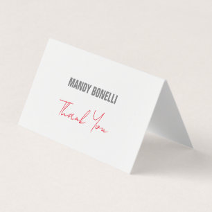 Professioneel elegant modern minimalistisch dank j kaart