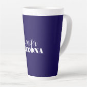 Professioneel elegant modern minimalistisch donker latte mok (Rechterhoek)