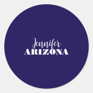 Professioneel elegant modern minimalistisch donker ronde sticker