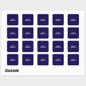 Professioneel elegant modern minimalistisch donker vierkante sticker (Vel)