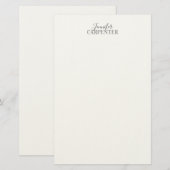 Professioneel elegant modern minimalistisch eenvou briefpapier (Voorkant / Achterkant)