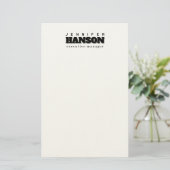 Professioneel elegant modern minimalistisch eenvou briefpapier (Staand voorkant)