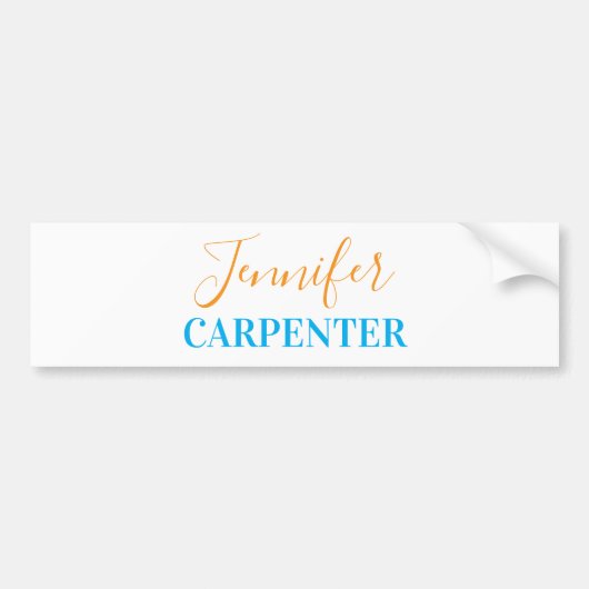 Professioneel elegant modern minimalistisch eenvou bumpersticker (Voorkant)