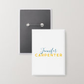 Professioneel elegant modern minimalistisch eenvou button (Voorkant / Achterkant)