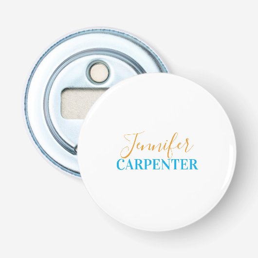 Professioneel elegant modern minimalistisch eenvou button flesopener (Voorkant)