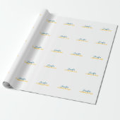 Professioneel elegant modern minimalistisch eenvou cadeaupapier (Uitgerold)