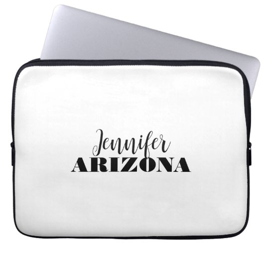 Professioneel elegant modern minimalistisch eenvou laptop sleeve (Voorkant)