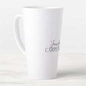 Professioneel elegant modern minimalistisch eenvou latte mok (Linkerhoek)