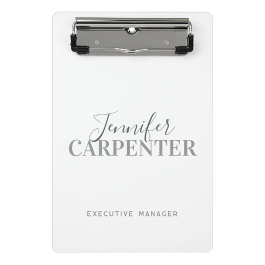 Professioneel elegant modern minimalistisch eenvou mini klembord (Voorkant)