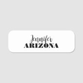 Professioneel elegant modern minimalistisch eenvou naamplaatje (Voorkant)