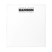 Professioneel elegant modern minimalistisch eenvou notitieblok (Voorkant)