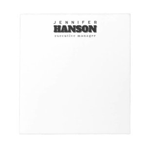 Professioneel elegant modern minimalistisch eenvou notitieblok