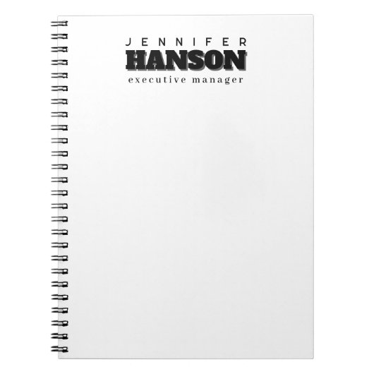 Professioneel elegant modern minimalistisch eenvou notitieboek (Voorkant)