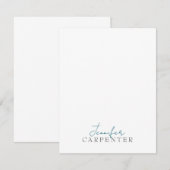 Professioneel elegant modern minimalistisch eenvou notitiekaartje (Voorkant / Achterkant)