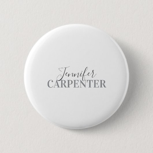 Professioneel elegant modern minimalistisch eenvou ronde button 5,7 cm (Voorkant)