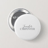 Professioneel elegant modern minimalistisch eenvou ronde button 5,7 cm (Voorkant /achterkant)