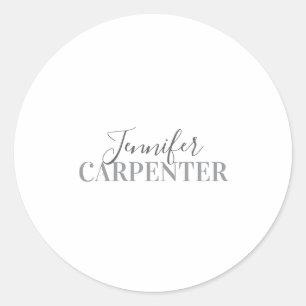 Professioneel elegant modern minimalistisch eenvou ronde sticker