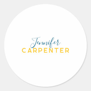 Professioneel elegant modern minimalistisch eenvou ronde sticker