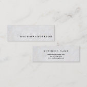 Professioneel Elegant Modern Minimalistisch Gepers Mini Visitekaartje (Voorkant / Achterkant)