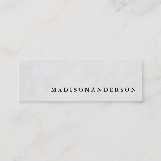 Professioneel Elegant Modern Minimalistisch Gepers Mini Visitekaartje (Voorkant)