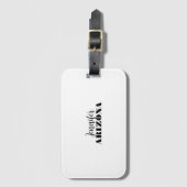 Professioneel elegant modern minimalistisch gewoon bagagelabel (Voorkant (verticaal))