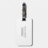 Professioneel elegant modern minimalistisch gewoon bagagelabel (Achterkant verticaal)