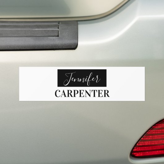 Professioneel elegant modern minimalistisch gewoon bumpersticker (Op auto)