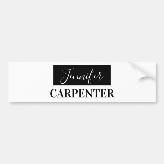 Professioneel elegant modern minimalistisch gewoon bumpersticker (Voorkant)