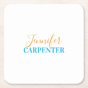 Professioneel elegant modern minimalistisch gewoon kartonnen onderzetters