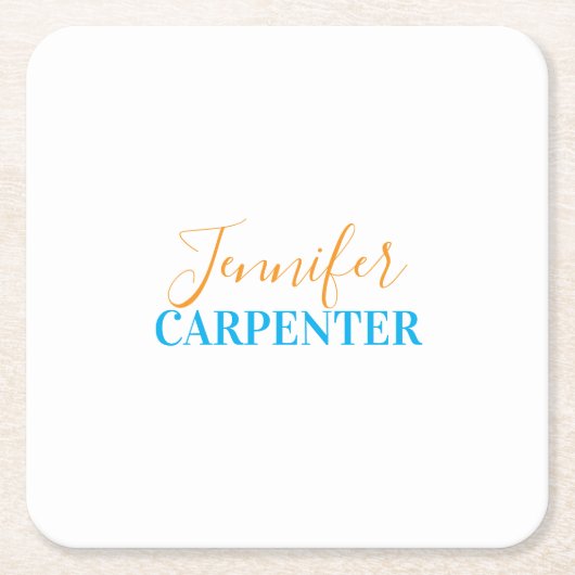 Professioneel elegant modern minimalistisch gewoon kartonnen onderzetters (Voorkant)