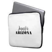 Professioneel elegant modern minimalistisch gewoon laptop sleeve (Voorkant Links)