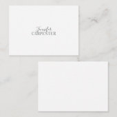 Professioneel elegant modern minimalistisch gewoon notitiekaartje (Voorkant / Achterkant)