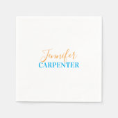 Professioneel elegant modern minimalistisch gewoon servet (Voorkant)